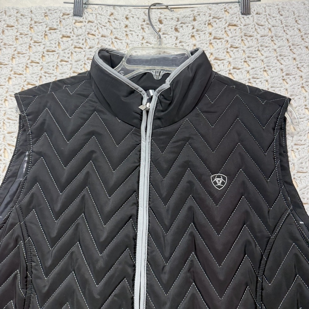 Ariat Tek Ashley Insulated Vest Women 2XL Black Double Zip Wind Water Protection - Picture 11 of 13